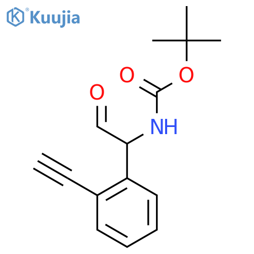 tert-butyl N-1-(2-ethynylphenyl)-2-oxoethylcarbamate structure
