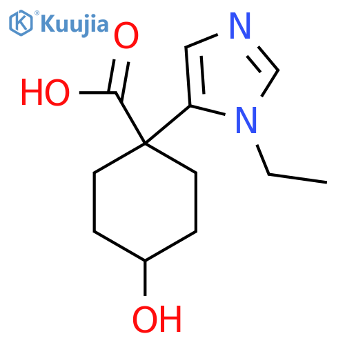 1-(1-ethyl-1H-imidazol-5-yl)-4-hydroxycyclohexane-1-carboxylic acid structure