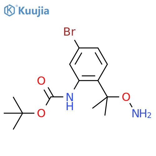 tert-butyl N-{2-2-(aminooxy)propan-2-yl-5-bromophenyl}carbamate structure