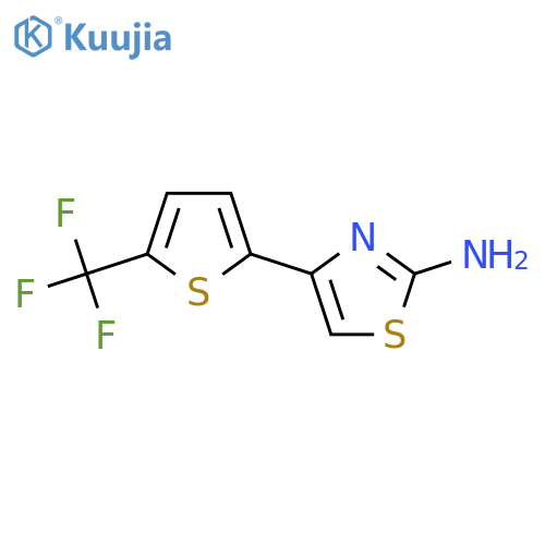 4-5-(trifluoromethyl)thiophen-2-yl-1,3-thiazol-2-amine structure