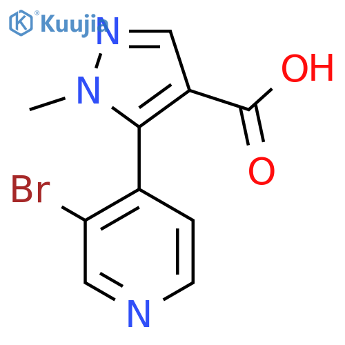 5-(3-bromopyridin-4-yl)-1-methyl-1H-pyrazole-4-carboxylic acid structure