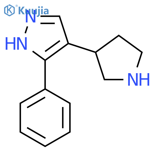 3-phenyl-4-(pyrrolidin-3-yl)-1H-pyrazole structure