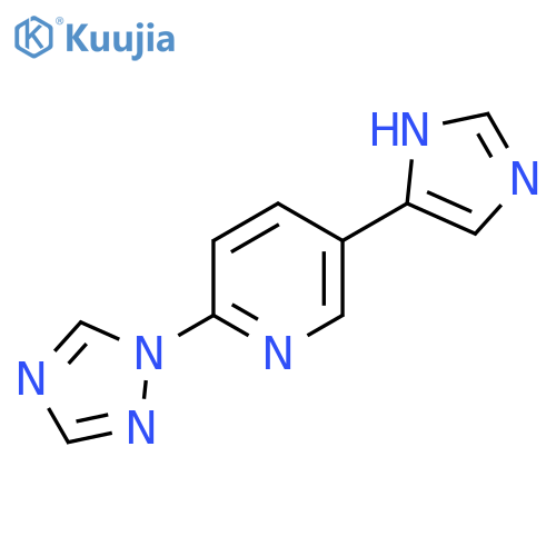5-(1H-imidazol-4-yl)-2-(1H-1,2,4-triazol-1-yl)pyridine structure