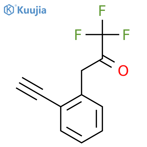 3-(2-ethynylphenyl)-1,1,1-trifluoropropan-2-one structure