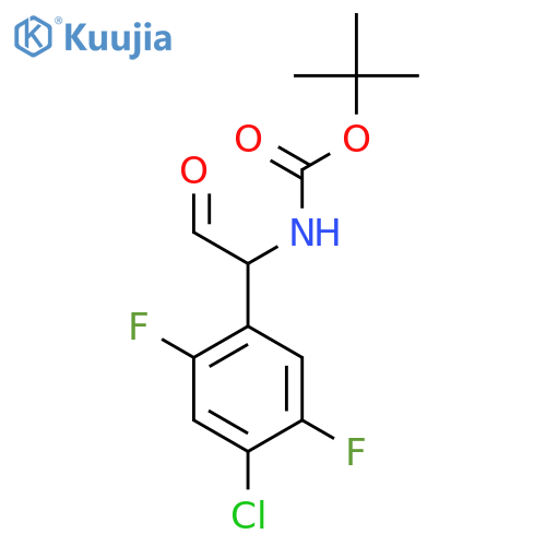 tert-butyl N-1-(4-chloro-2,5-difluorophenyl)-2-oxoethylcarbamate structure