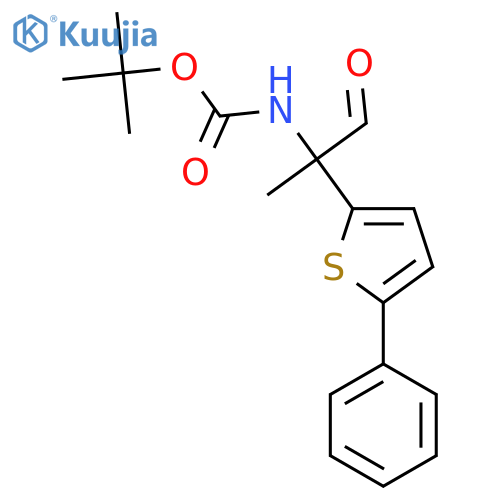 tert-butyl N-1-oxo-2-(5-phenylthiophen-2-yl)propan-2-ylcarbamate structure
