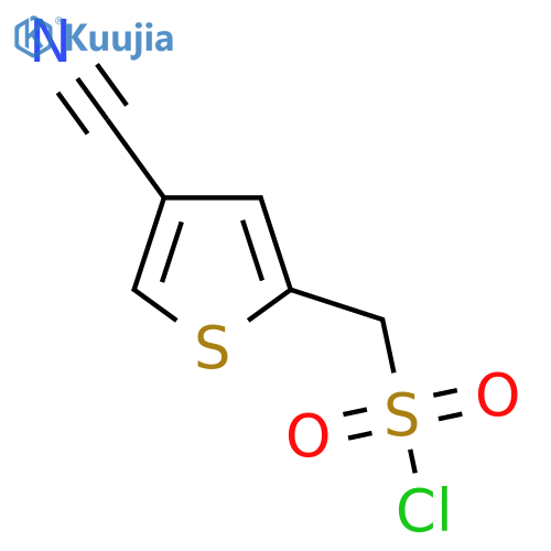 (4-cyanothiophen-2-yl)methanesulfonyl chloride structure