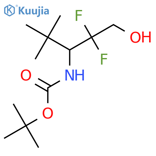 tert-butyl N-(2,2-difluoro-1-hydroxy-4,4-dimethylpentan-3-yl)carbamate structure