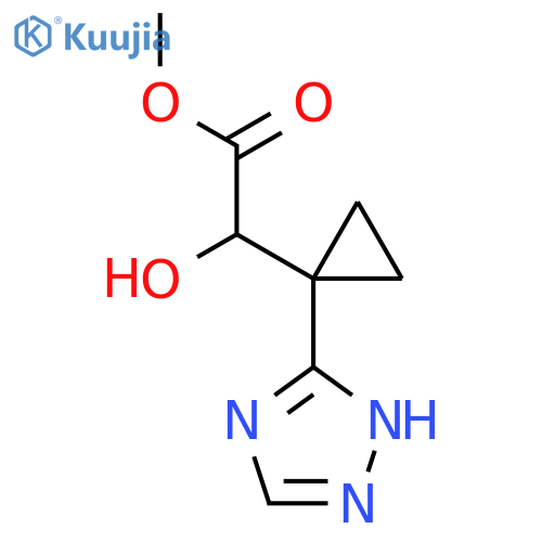 methyl 2-hydroxy-2-1-(1H-1,2,4-triazol-3-yl)cyclopropylacetate structure