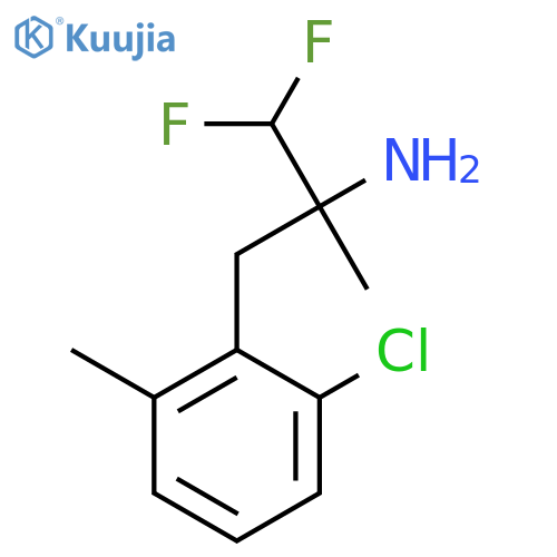 3-(2-chloro-6-methylphenyl)-1,1-difluoro-2-methylpropan-2-amine structure