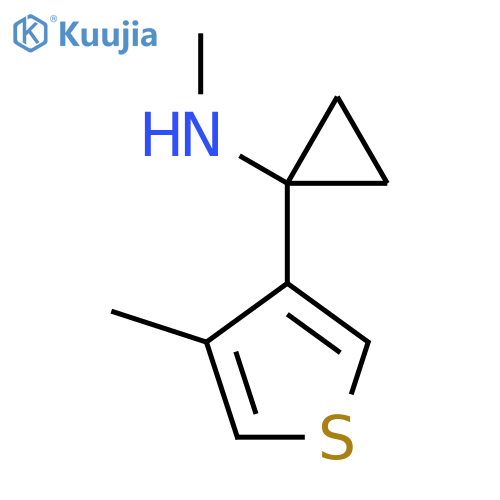 N-methyl-1-(4-methylthiophen-3-yl)cyclopropan-1-amine structure