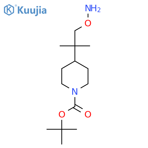tert-butyl 4-1-(aminooxy)-2-methylpropan-2-ylpiperidine-1-carboxylate structure