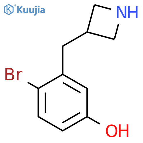 3-(azetidin-3-yl)methyl-4-bromophenol structure