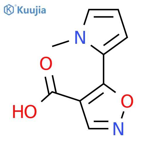 5-(1-methyl-1H-pyrrol-2-yl)-1,2-oxazole-4-carboxylic acid structure