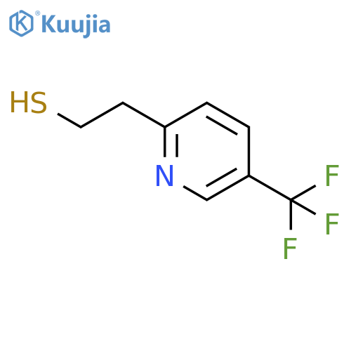 2-5-(trifluoromethyl)pyridin-2-ylethane-1-thiol structure