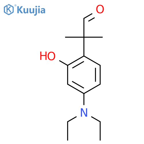 2-4-(diethylamino)-2-hydroxyphenyl-2-methylpropanal structure