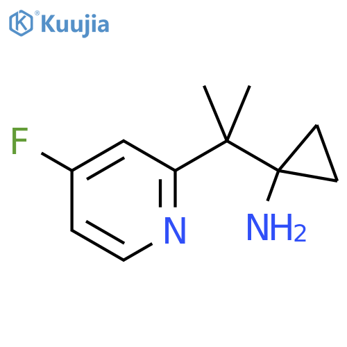 1-2-(4-fluoropyridin-2-yl)propan-2-ylcyclopropan-1-amine structure