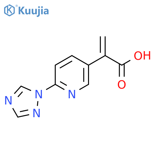 2-6-(1H-1,2,4-triazol-1-yl)pyridin-3-ylprop-2-enoic acid structure