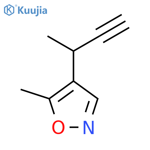 4-(but-3-yn-2-yl)-5-methyl-1,2-oxazole structure