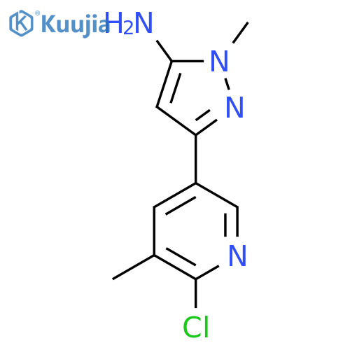 3-(6-chloro-5-methylpyridin-3-yl)-1-methyl-1H-pyrazol-5-amine structure