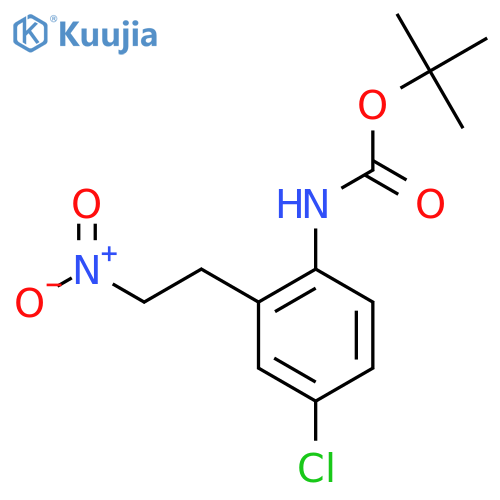 tert-butyl N-4-chloro-2-(2-nitroethyl)phenylcarbamate structure