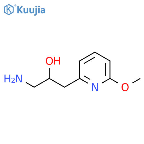 1-amino-3-(6-methoxypyridin-2-yl)propan-2-ol structure