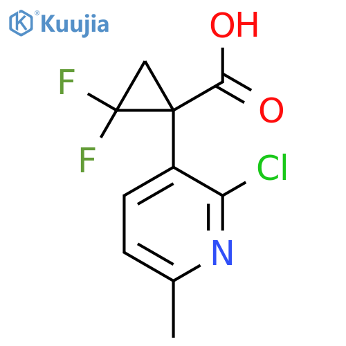 1-(2-chloro-6-methylpyridin-3-yl)-2,2-difluorocyclopropane-1-carboxylic acid structure
