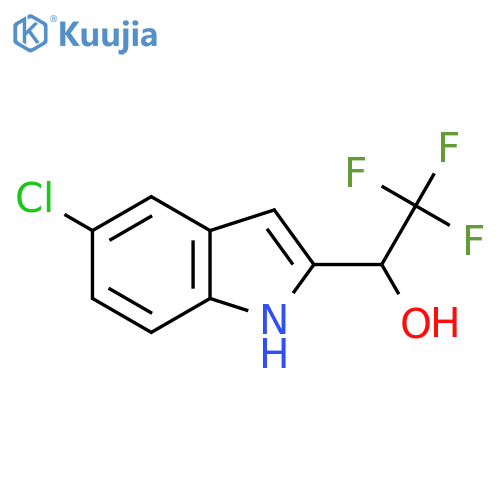1-(5-chloro-1H-indol-2-yl)-2,2,2-trifluoroethan-1-ol structure