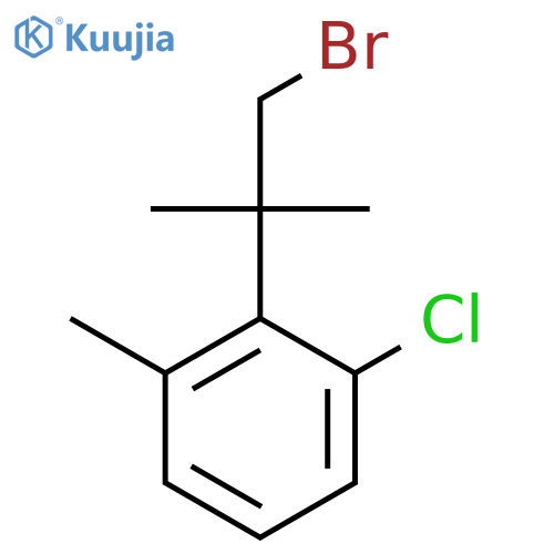 2-(1-bromo-2-methylpropan-2-yl)-1-chloro-3-methylbenzene structure