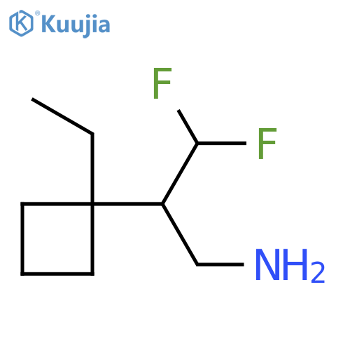 2-(1-ethylcyclobutyl)-3,3-difluoropropan-1-amine structure