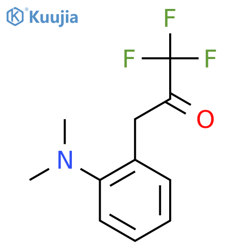 3-2-(dimethylamino)phenyl-1,1,1-trifluoropropan-2-one structure