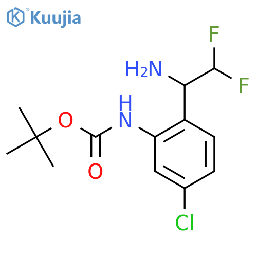 tert-butyl N-2-(1-amino-2,2-difluoroethyl)-5-chlorophenylcarbamate structure