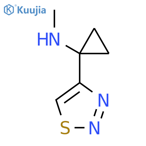 N-methyl-1-(1,2,3-thiadiazol-4-yl)cyclopropan-1-amine structure
