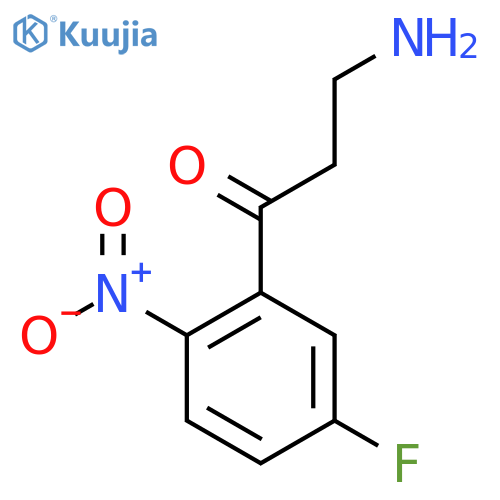 3-amino-1-(5-fluoro-2-nitrophenyl)propan-1-one structure