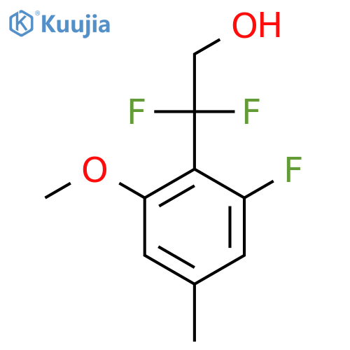 2,2-difluoro-2-(2-fluoro-6-methoxy-4-methylphenyl)ethan-1-ol structure