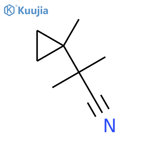 2-methyl-2-(1-methylcyclopropyl)propanenitrile structure