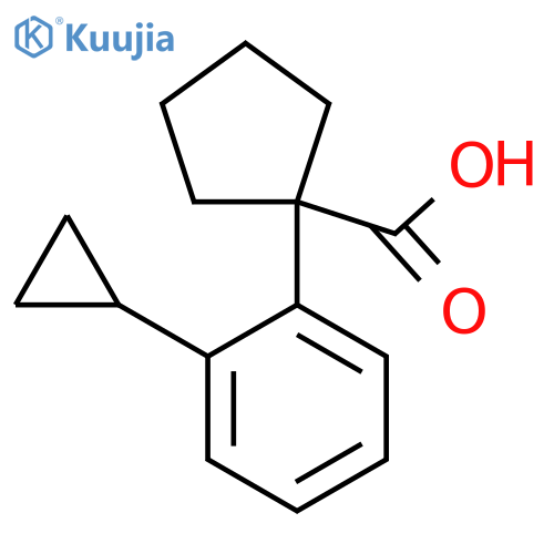 1-(2-cyclopropylphenyl)cyclopentane-1-carboxylic acid structure