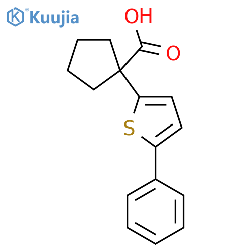 1-(5-Phenylthiophen-2-yl)cyclopentane-1-carboxylic acid structure