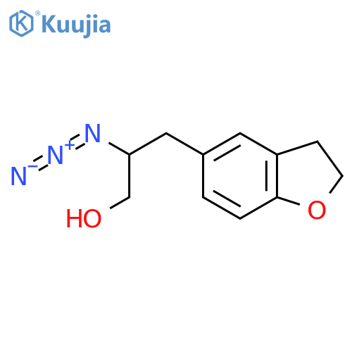 2-azido-3-(2,3-dihydro-1-benzofuran-5-yl)propan-1-ol structure