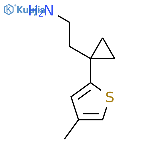 2-1-(4-methylthiophen-2-yl)cyclopropylethan-1-amine structure