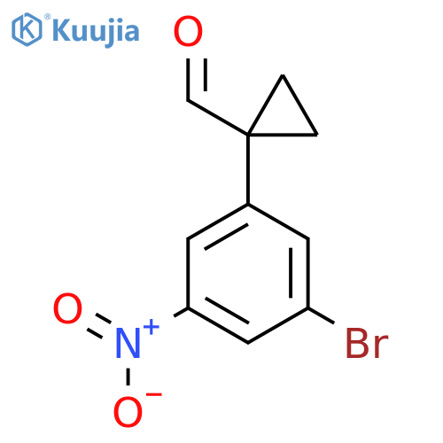 1-(3-bromo-5-nitrophenyl)cyclopropane-1-carbaldehyde structure