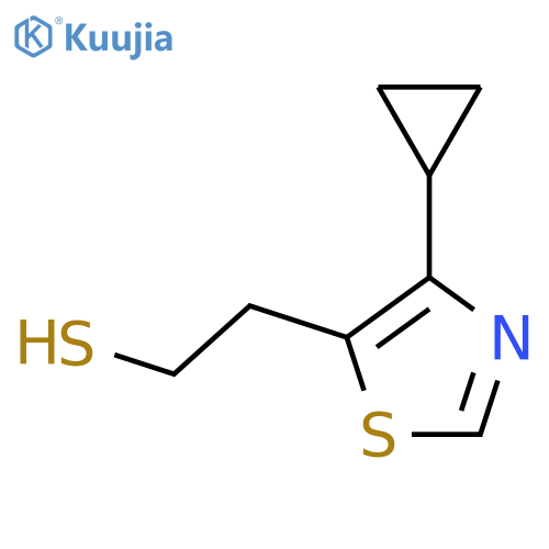 2-(4-cyclopropyl-1,3-thiazol-5-yl)ethane-1-thiol structure