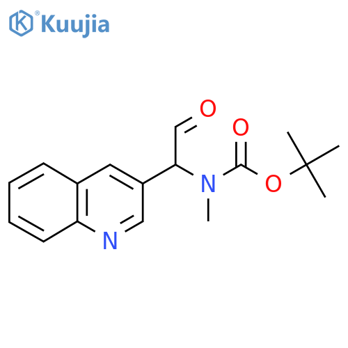 tert-butyl N-methyl-N-2-oxo-1-(quinolin-3-yl)ethylcarbamate structure