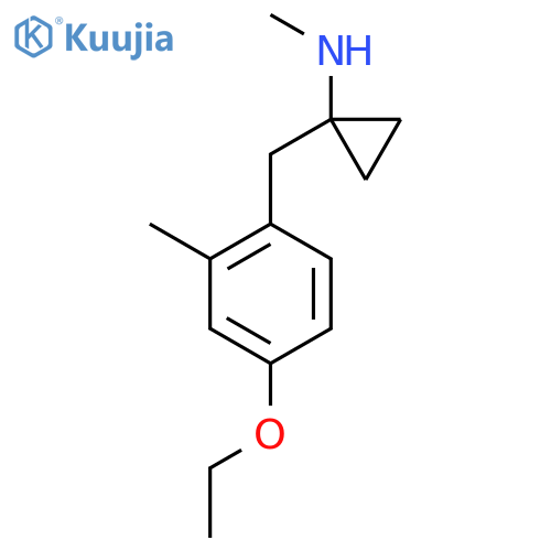 1-(4-ethoxy-2-methylphenyl)methyl-N-methylcyclopropan-1-amine structure