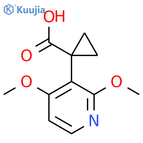 1-(2,4-dimethoxypyridin-3-yl)cyclopropane-1-carboxylic acid structure