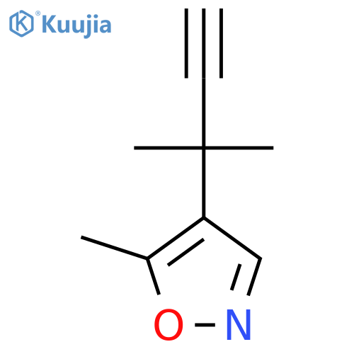 5-Methyl-4-(2-methylbut-3-yn-2-yl)-1,2-oxazole structure