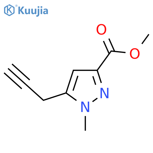 methyl 1-methyl-5-(prop-2-yn-1-yl)-1H-pyrazole-3-carboxylate structure