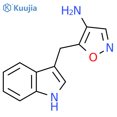 5-(1H-indol-3-yl)methyl-1,2-oxazol-4-amine structure