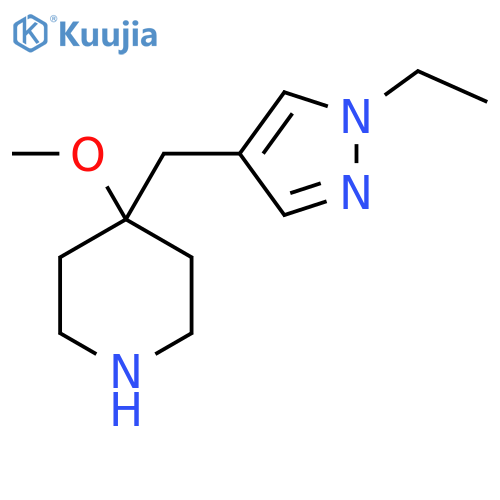 4-[(1-ethyl-1H-pyrazol-4-yl)methyl]-4-methoxypiperidine structure