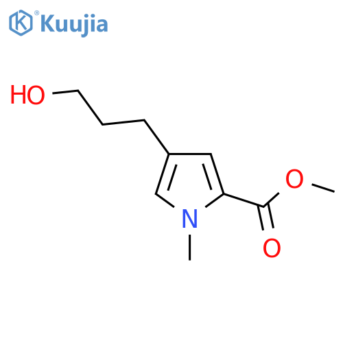methyl 4-(3-hydroxypropyl)-1-methyl-1H-pyrrole-2-carboxylate structure
